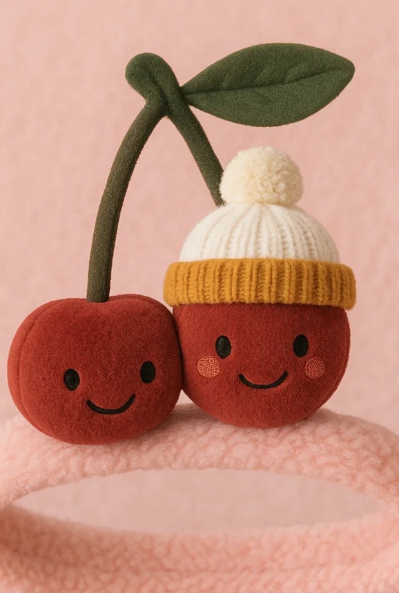 Adorable Yellow Hat Cherry Baby Headband – Soft, Cozy & Perfect for Little Smiles