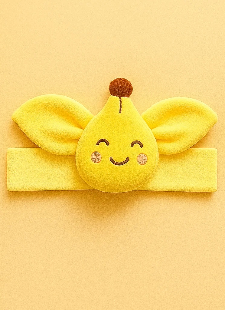 Banana Baby Headband – Soft Plush Cartoon Fruit Design