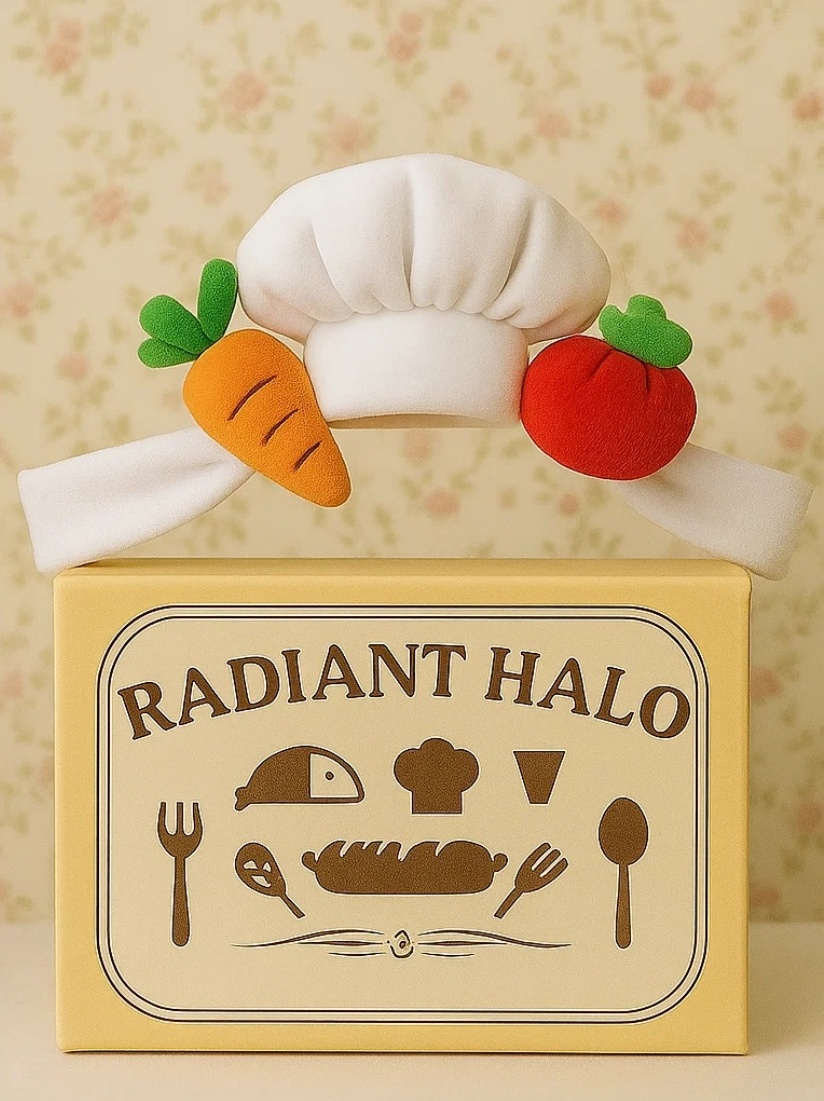 Baby Chef Headband with Apple & Pineapple – Fun Cooking Style