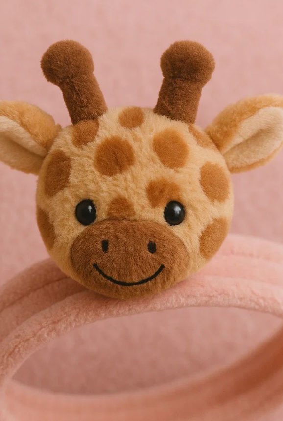Adorable Plush Toy Baby Headband with Giraffe Design - Soft and Comfortable for Newborns