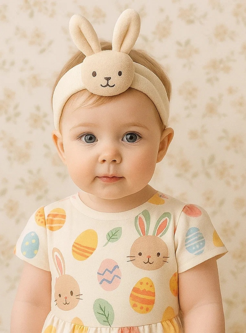 Bandeau Petit Lapin – Accessoire de Pâques Printanier en Peluche