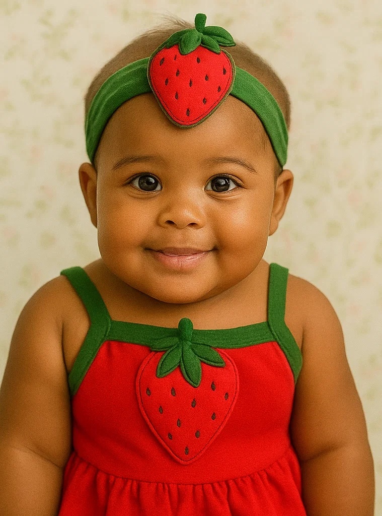 Erdbeer- und Ananas-Plüschtier Baby Haarband Set
