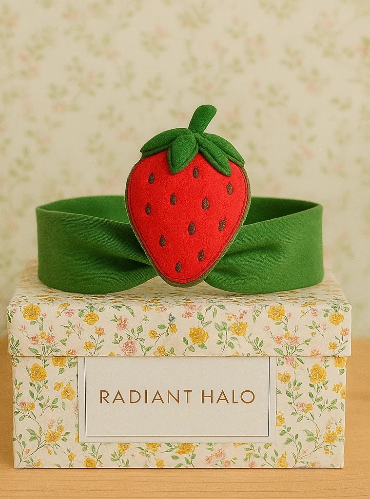 Erdbeer- und Ananas-Plüschtier Baby Haarband Set