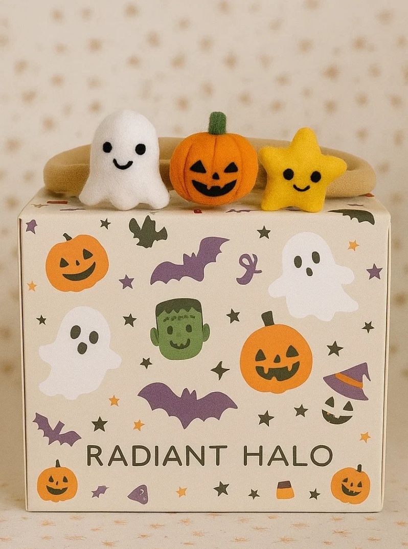 Radiant Halo Pumpkin & Star Baby Halloween Headband – Sweet and Festive