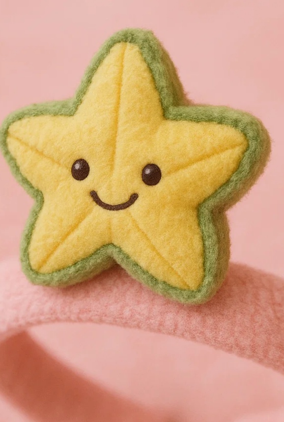 Star Plush Baby Headband – Classic Yellow Star Edition