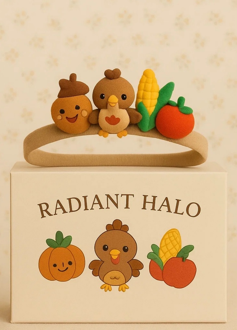 My First Thanksgiving Baby-Haarband – Herbstlicher Erntedank-Filz-Look