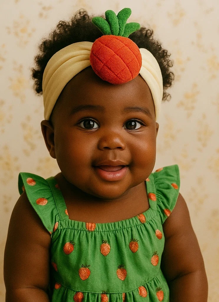 Ensemble bandeau bébé jouet fraise et ananas