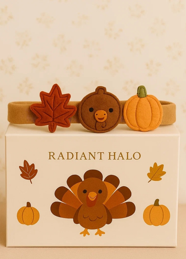 Mon Premier Bandeau de Thanksgiving Bébé – Design en Feutre Récolte d’Automne