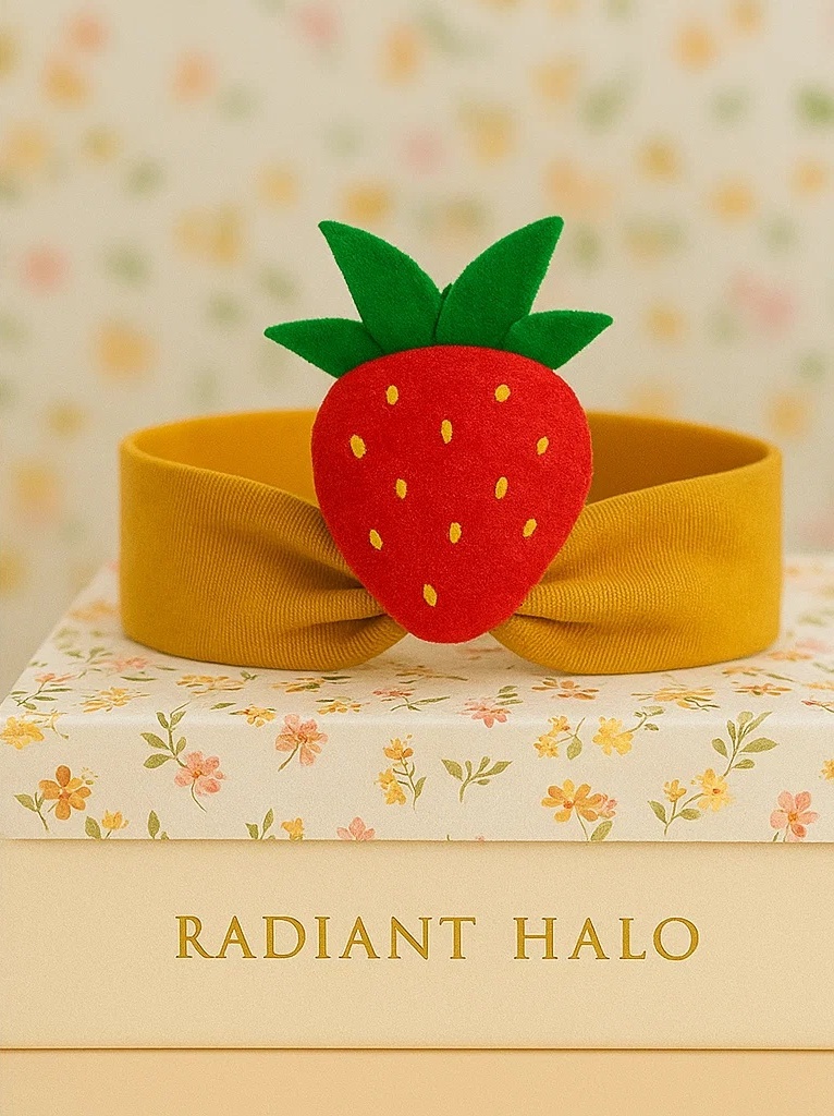 Set diadema bebe jucarie ananas si piersica