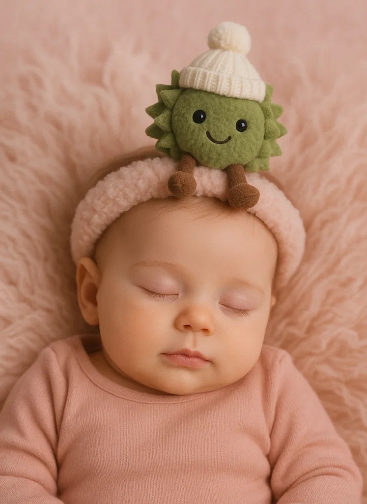 Süßes Durian Plüschtier Baby Haarband