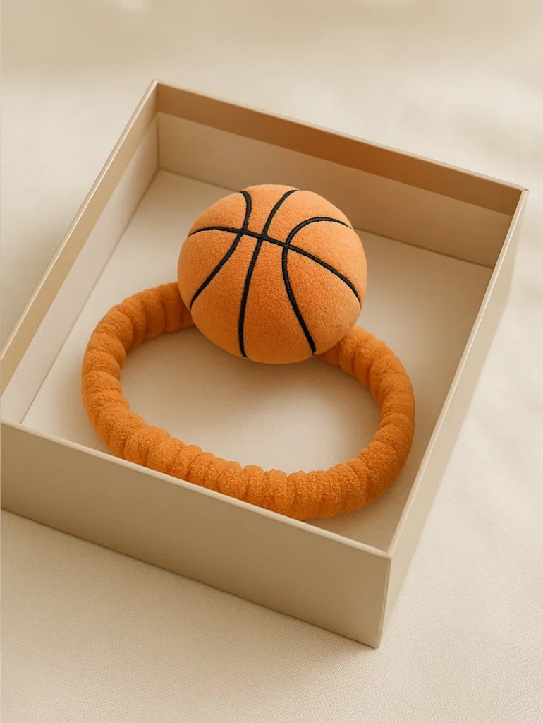 Bandeau bébé ballon de basket – Accessoire doux et élastique pour séances photo