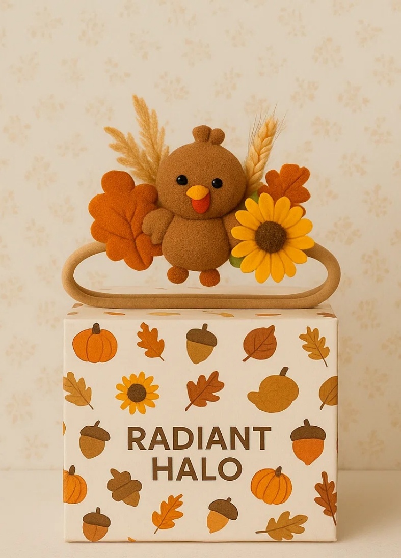 Thanksgiving Turkey Baby Headband – Autumn Harvest Charm
