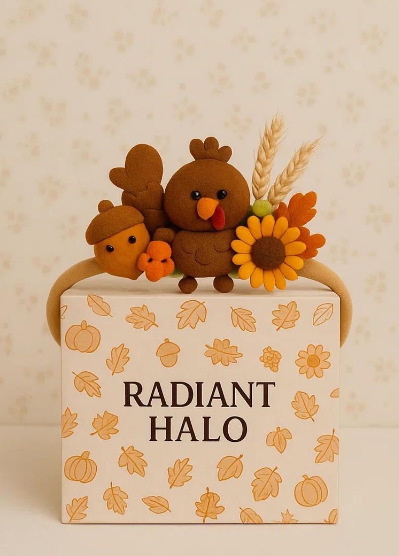 Plush Turkey Crown Headband – Fall Festive Style