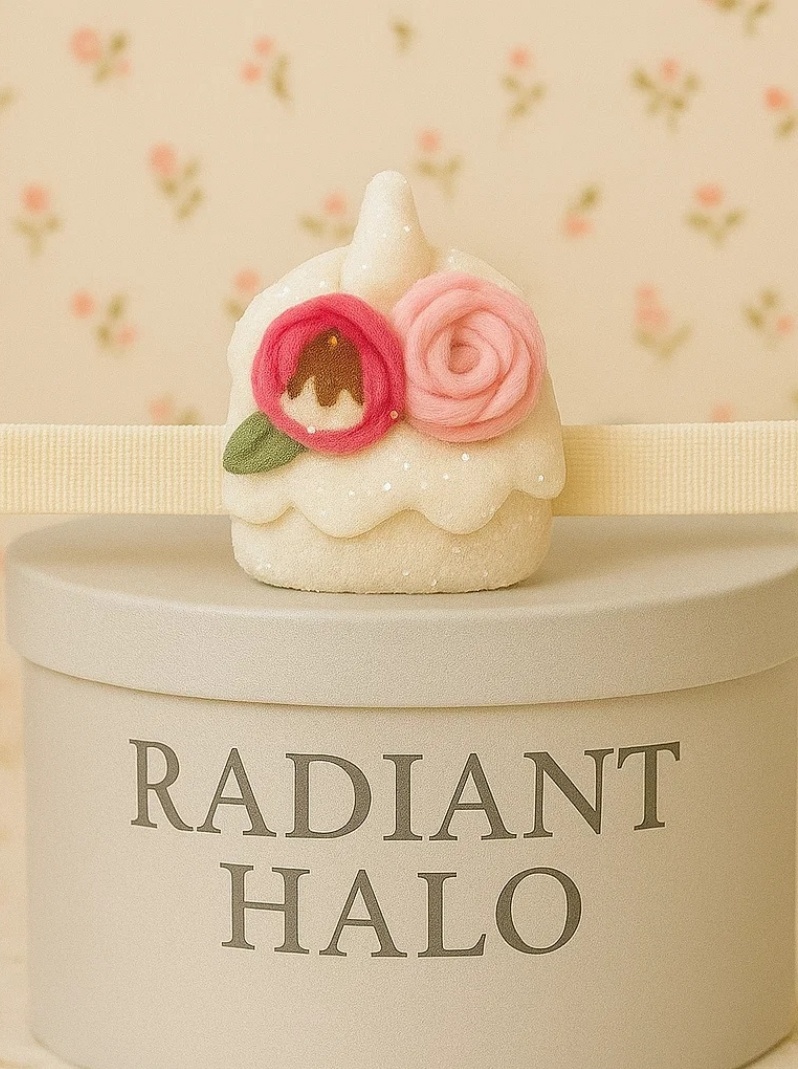 Glitter Snowy Rose Cupcake Baby Headband