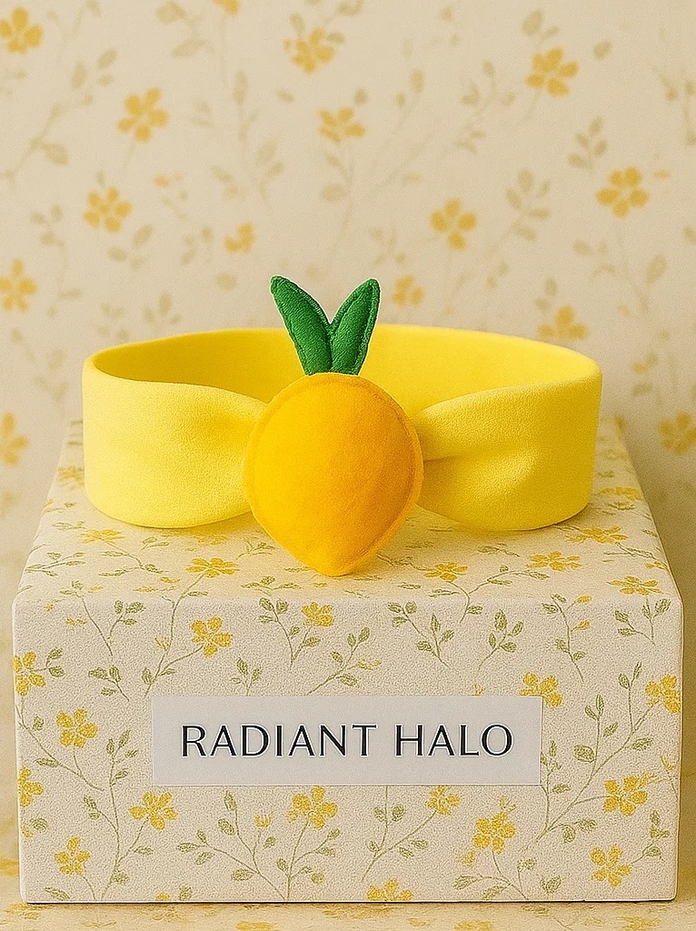 Bandeau Bébé en Forme de Citron Doux - Style Jaune Joyeux
