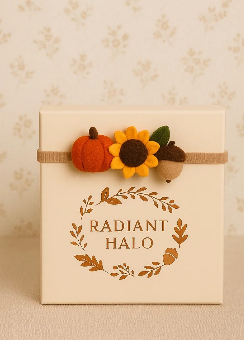 Fall Festival Sunflower Headband – Pumpkin Acorn Accents
