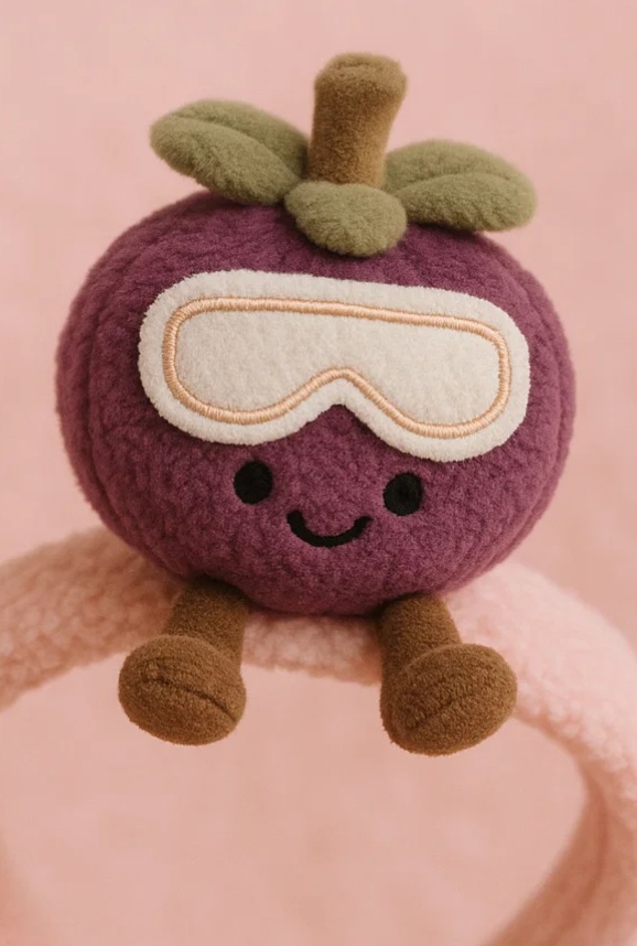Cool Mangosteen Plush Baby Headband with Sunglasses & Pom Hat – Winter Trend Style