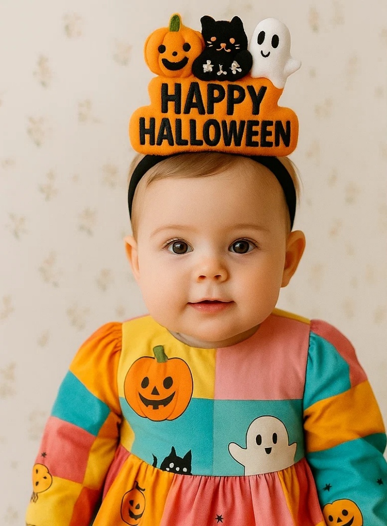 Radiant Halo Serre-têtes pour Bébé avec Jouets en Peluche Halloween