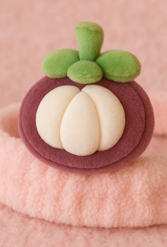 Avocado Cartoon Baby Headband with Knit Hat & Brown Pit – Plush Winter Fruit