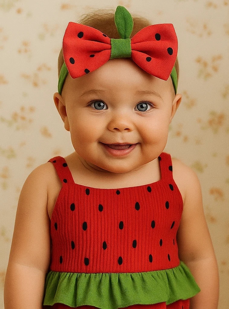 Watermelon Baby Headband Set