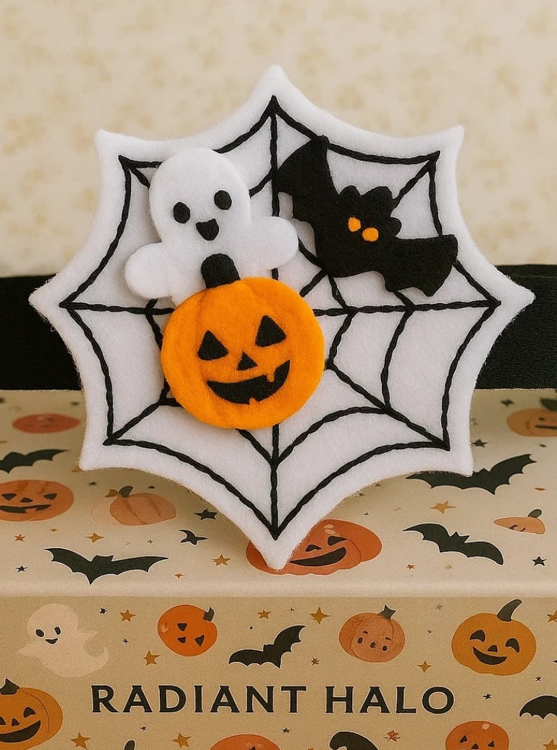 Radiant Halo Banda pentru Bebeluși cu Jucării de Pluș de Halloween