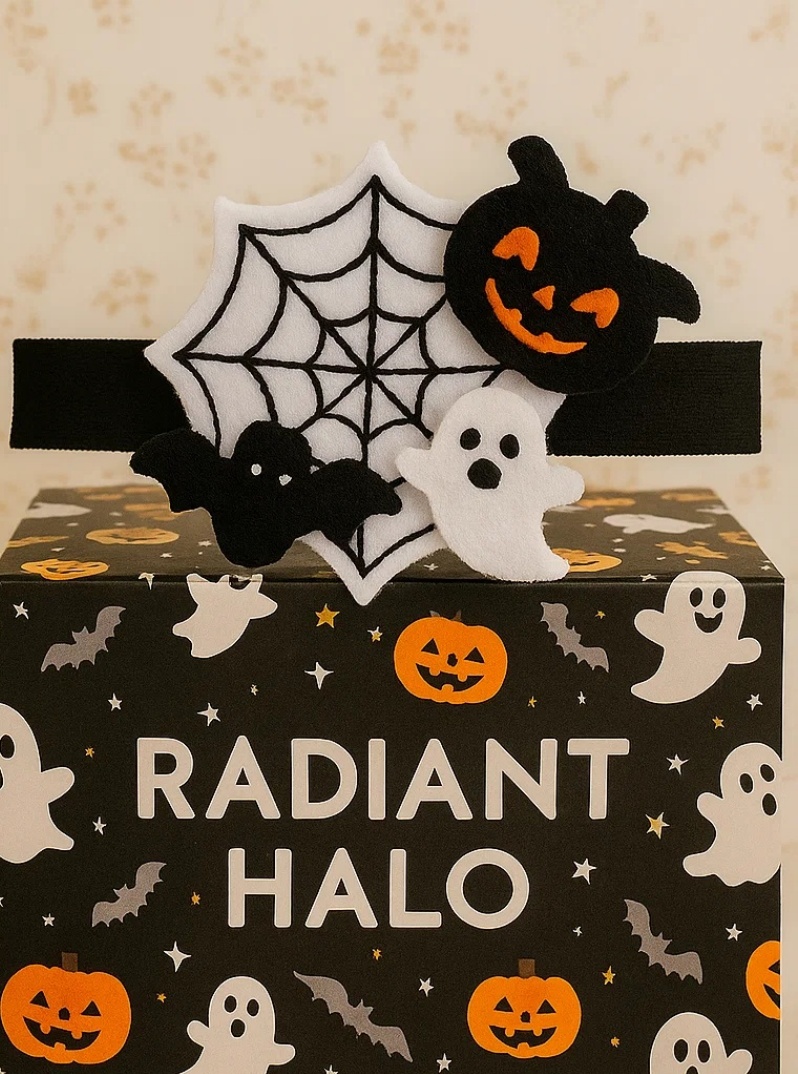 Radiant Halo Halloween Peapael Beebidele Plush Mänguasjadega