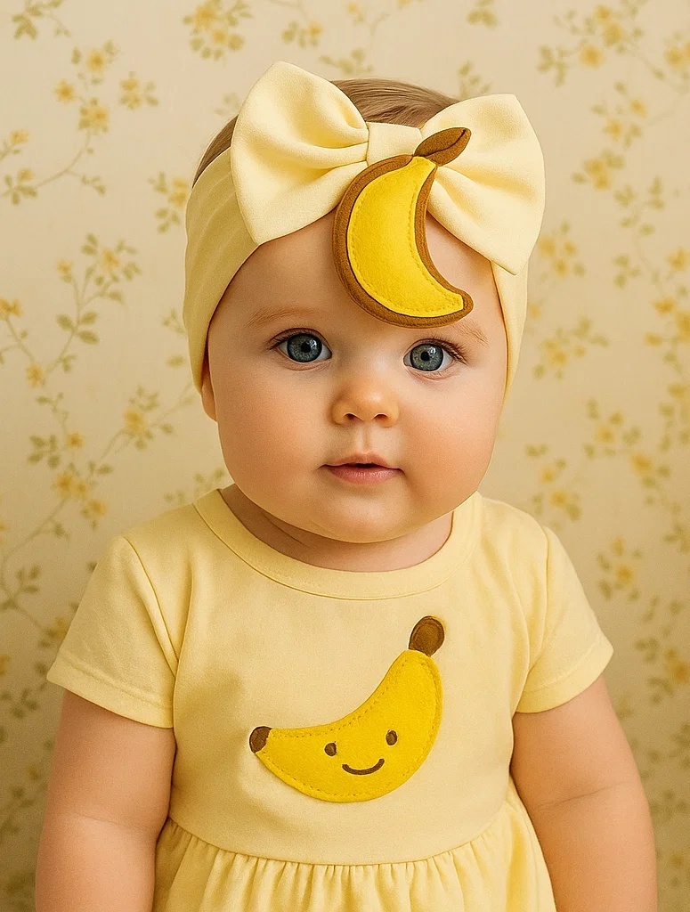 Banana Baby Headband Set