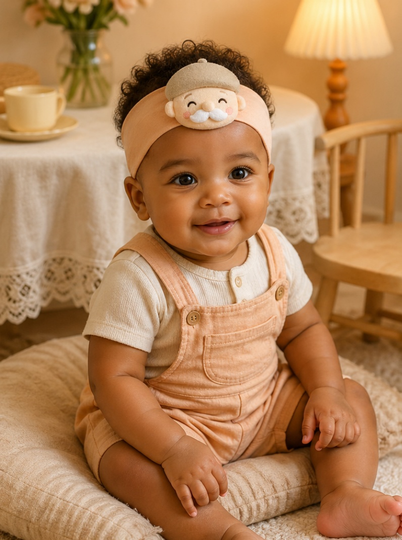 Diadema de bebé con muñeco de felpa para mayoristas, boutiques y sets regalo