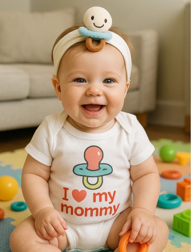 Baby Pacifier Headband, Cute Pacifier Design for Photoshoots