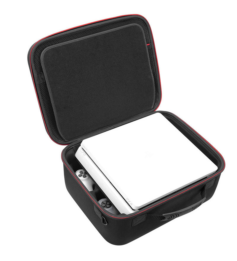 PS4 Console Storage Case with Gamepad & Headset Compartments – Portable EVA Travel Bag