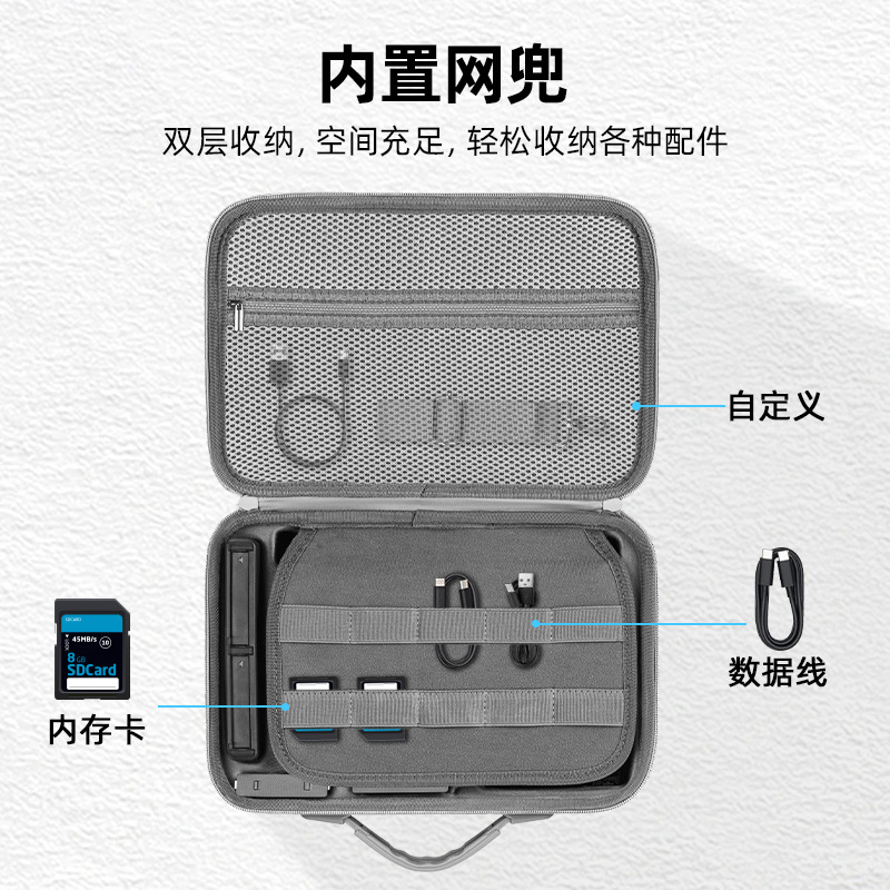 LOW MOQ Hard EVA Insta360 X5 Carrying Case | Direct Factory Hard EVA Insta360 X5 Carrying Case
