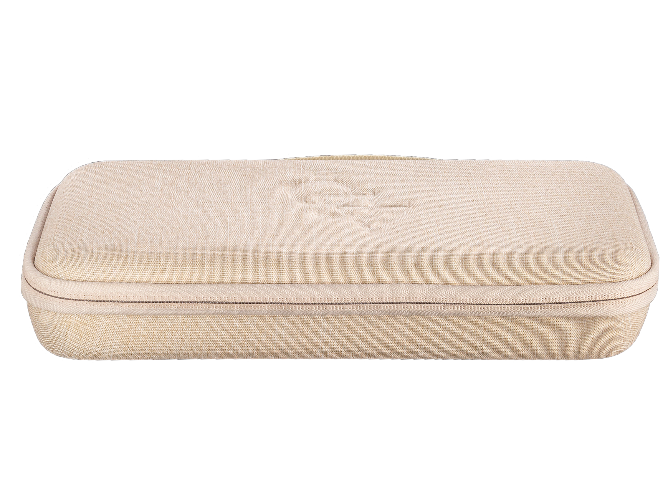 Custom EVA Hard Shell Keyboard Storage Case with Handle – Beige Linen Style