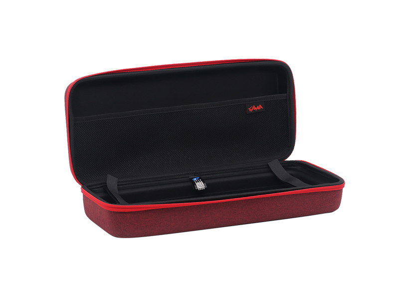 Red Custom EVA Hard Shell Carry Case with Mesh Pocket – Stylish Keyboard Organizer
