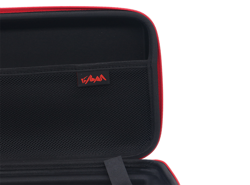 Red Custom EVA Hard Shell Carry Case with Mesh Pocket – Stylish Keyboard Organizer