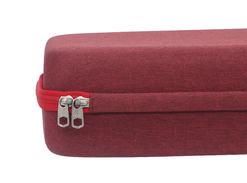 Red Custom EVA Hard Shell Carry Case with Mesh Pocket – Stylish Keyboard Organizer