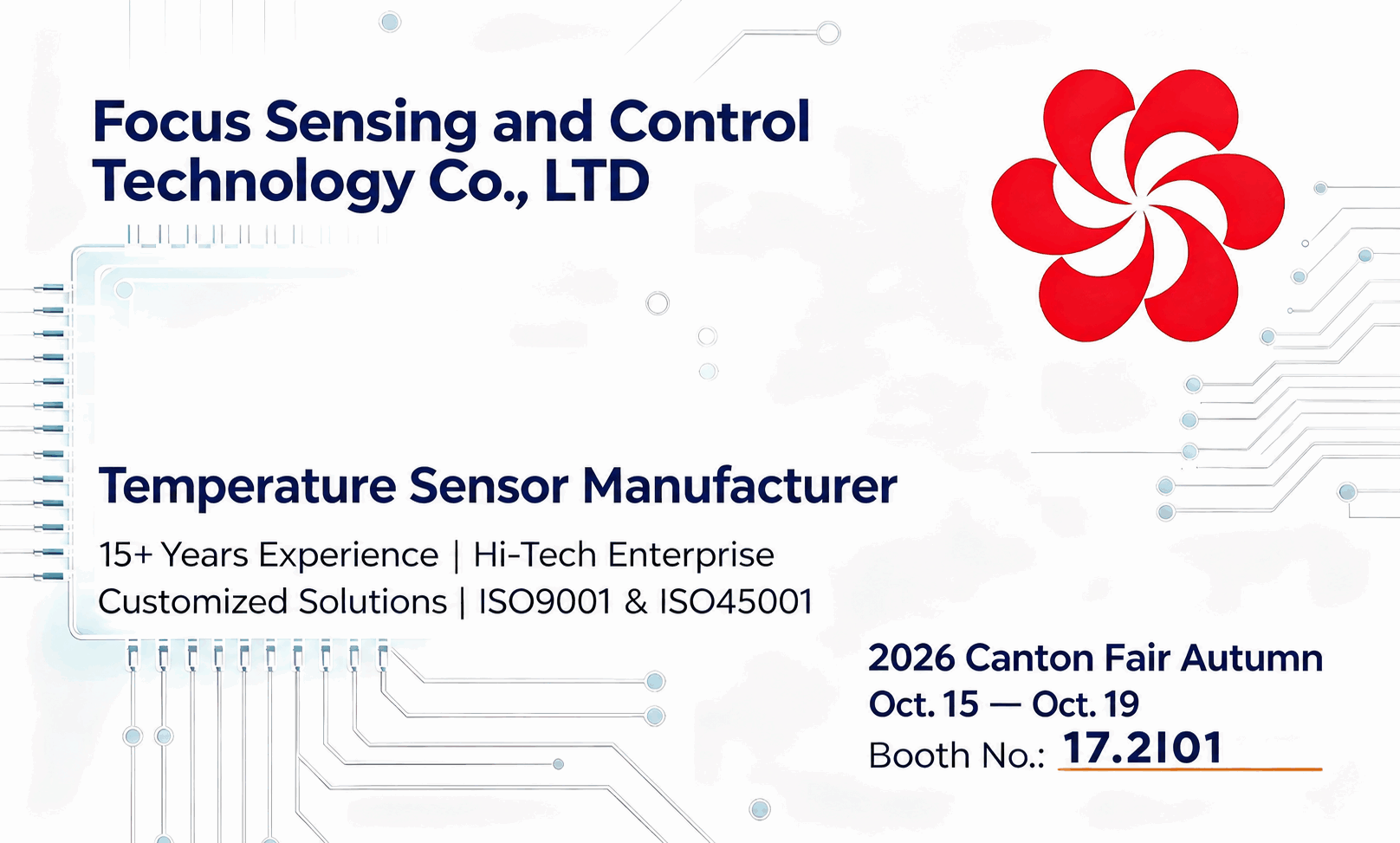 Visit Focus Sensing and Control Technology at the 2026 Autumn Canton Fair