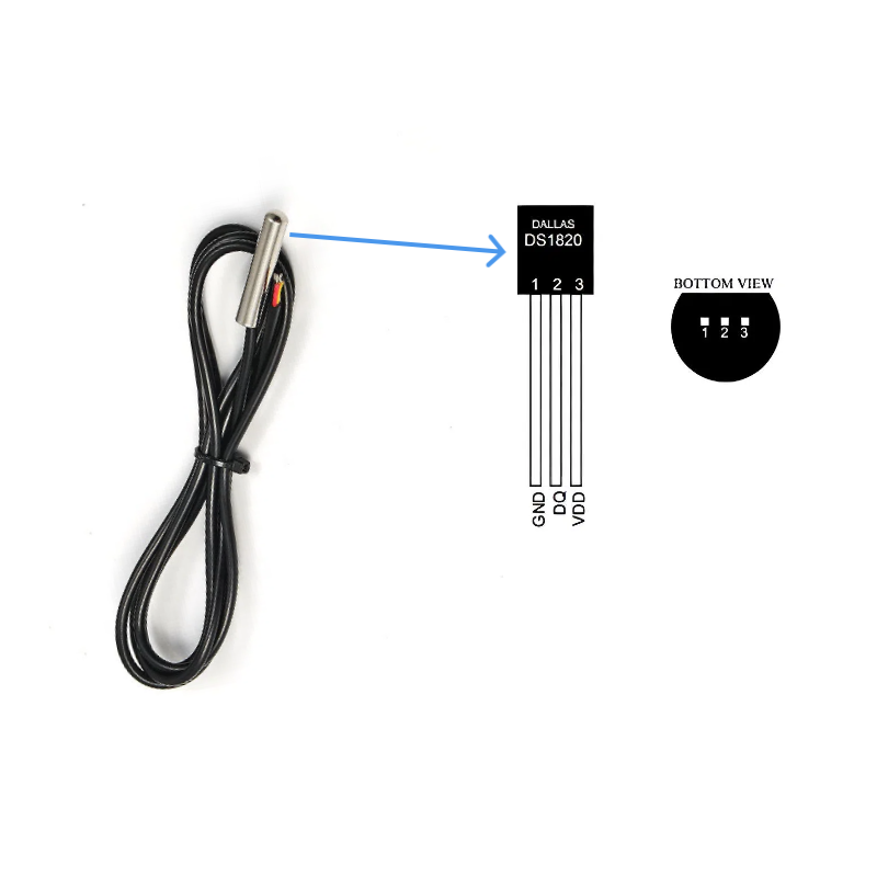 DS18B20 Digital Temperature Sensor Probe for Smart Agriculture and Mus