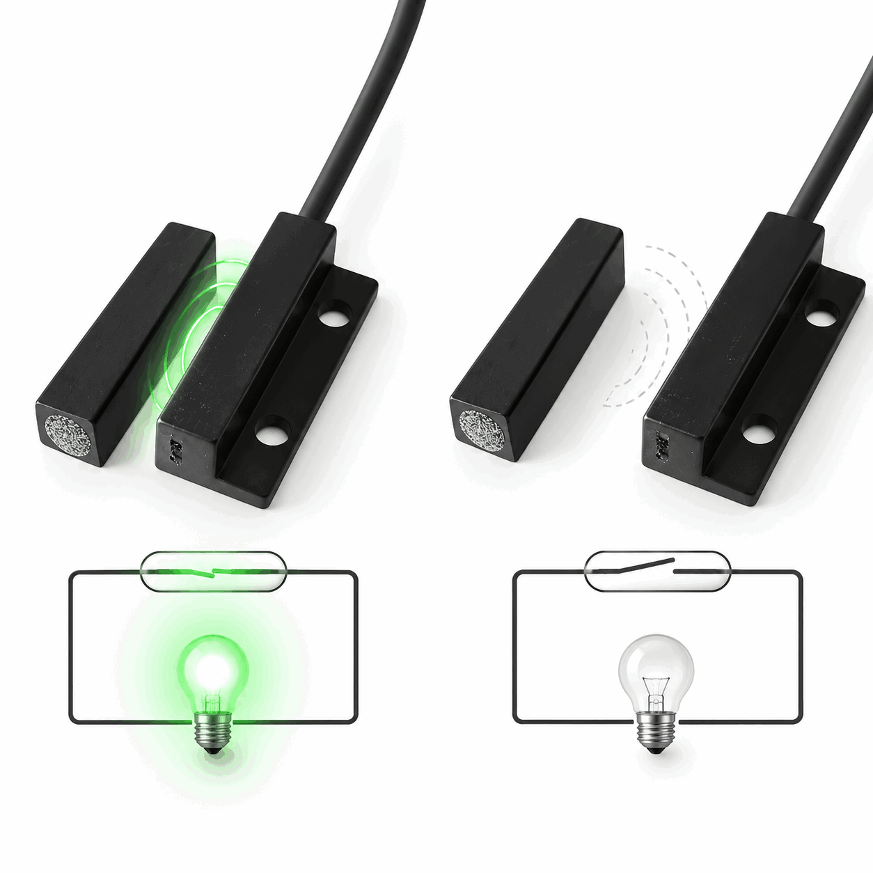 Magnetic Reed Switch Door Sensor for Refrigerators and Freezers