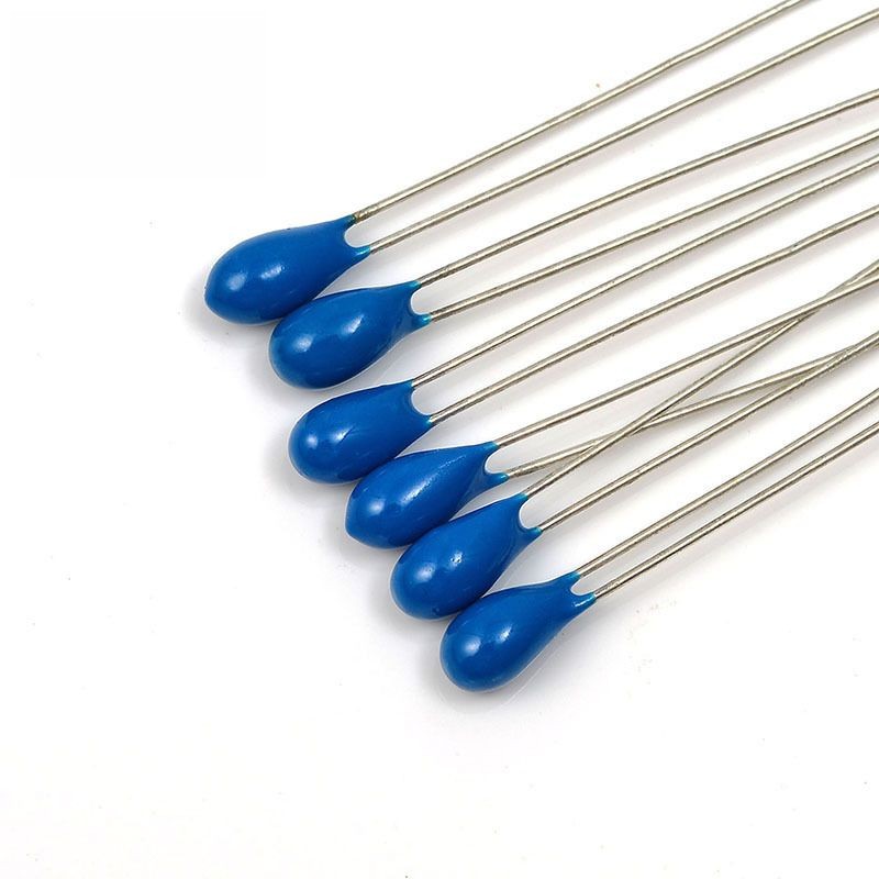 MF52A Blue Epoxy Coated NTC Thermistor 2K and 2.7K Ohm with Radial Leads for Temperature Sensing