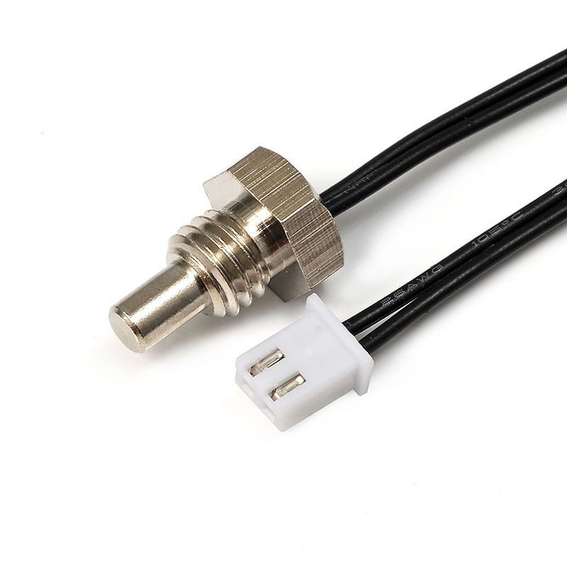 M8 Threaded NTC Thermistor Temperature Sensor Probe with Metal Tip and Cable for HVAC Equipment