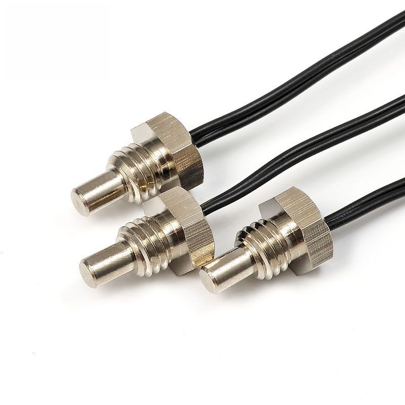 M8 Threaded NTC Thermistor Temperature Sensor Probe with Metal Tip and Cable for HVAC Equipment