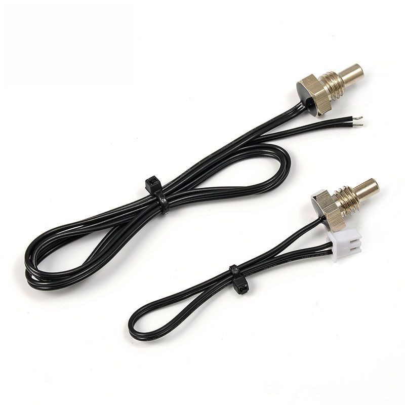 M8 Threaded NTC Thermistor Temperature Sensor Probe with Metal Tip and Cable for HVAC Equipment