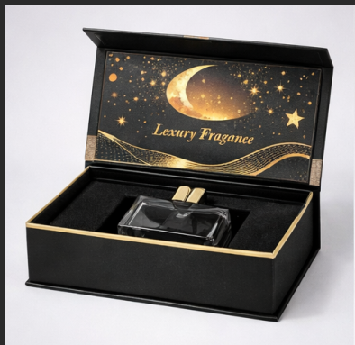 Elegant Luxury Custom Perfume Fragrance Bottles Packing Foldable Magnetic Cardboard Closure Flat Rigid Perfume Paper box