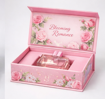 Elegant Luxury Custom Perfume Fragrance Bottles Packing Foldable Magnetic Cardboard Closure Flat Rigid Perfume Paper box