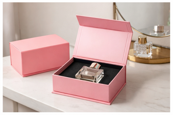 Foldable Luxury Custom Perfume Fragrance Bottles Packing Foldable Magnetic Cardboard Closure Flat Rigid Perfume Paper box