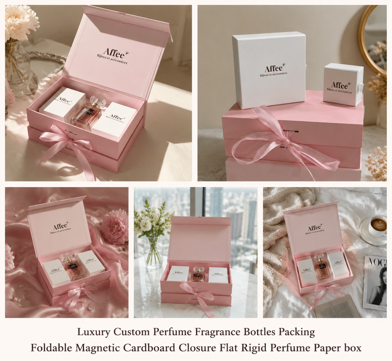 Elegant Perfume Packaging with Magnetic Cardboard Closure