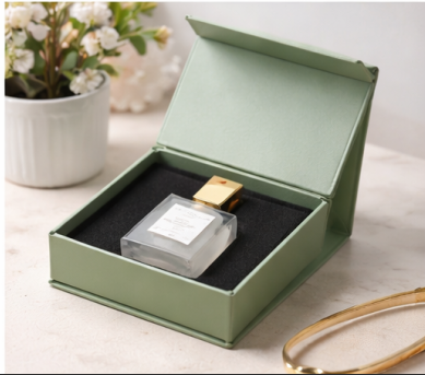 Luxury Pink Custom Perfume Fragrance Bottles Packing Foldable Magnetic Cardboard Closure Flat Rigid Perfume Paper bo