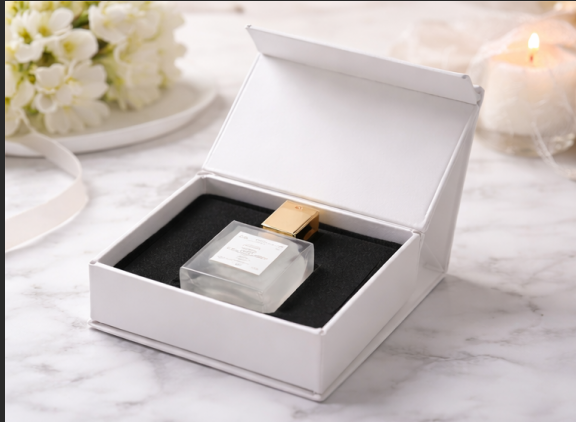 Luxury Pink Custom Perfume Fragrance Bottles Packing Foldable Magnetic Cardboard Closure Flat Rigid Perfume Paper bo