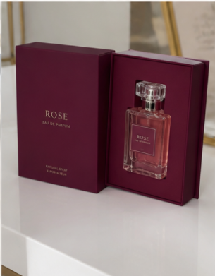 Eco-friendly Luxury Custom Perfume Fragrance Bottles Packing Foldable Magnetic Cardboard Closure Flat Rigid Perfume Paper box