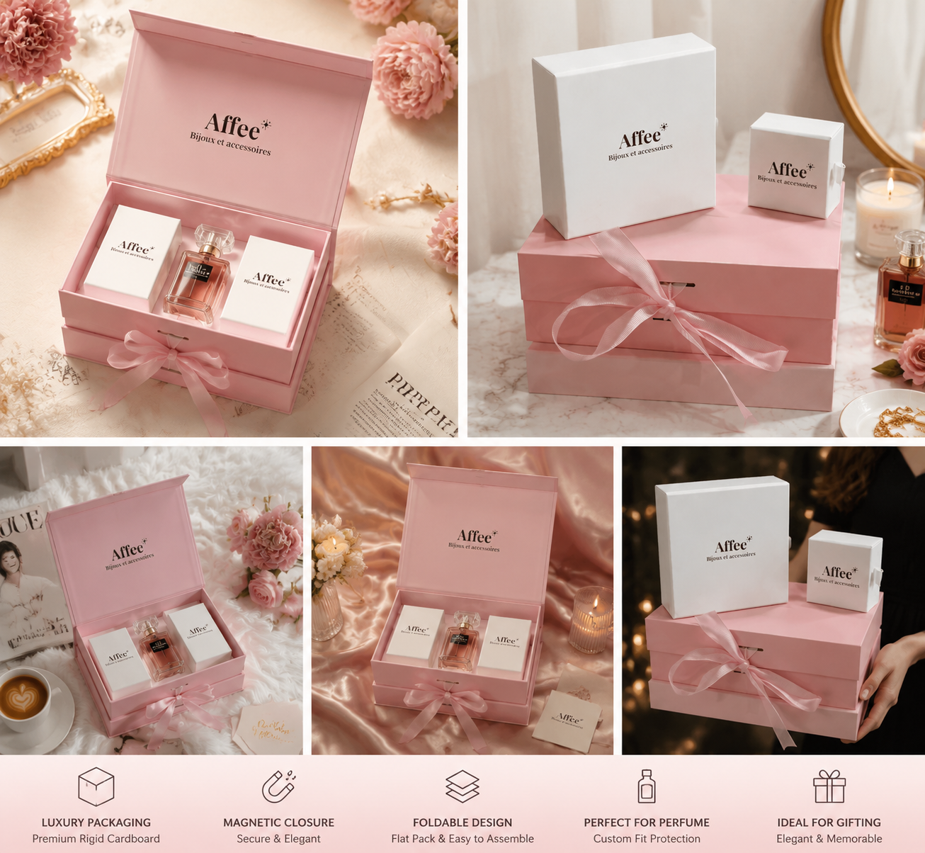 Luxury Custom Magnetic Perfume Paper Box Gift Packaging